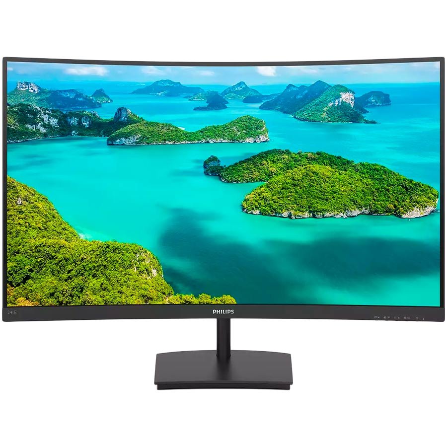 Philips 241E1SC – 24 inch FHD Curved monitor, 75Hz, 4ms, VA, AMD FreeSync, Speakers, SmartImage (1920 x 1080, 250 cd/m², HDMI/VGA