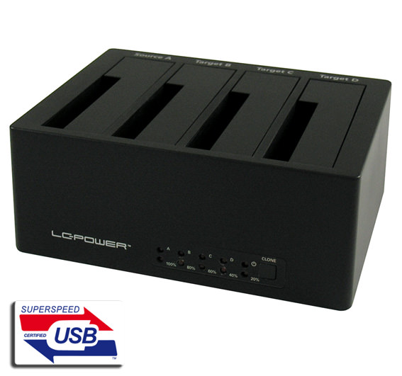 LC-Power LC-DOCK-U3-4BHDD docking station2,5″/3,5″ SATA