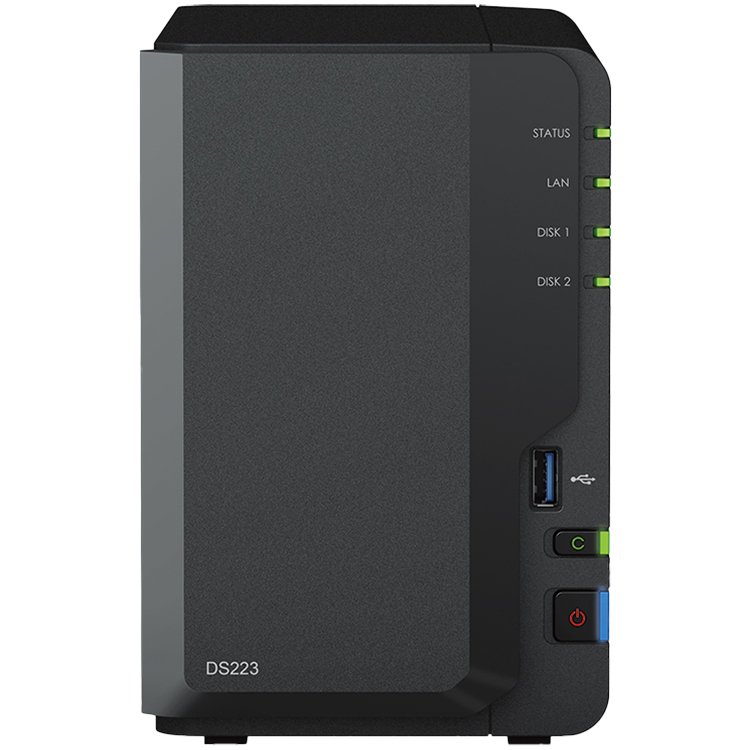 Synology DiskStation DS223, Tower, 2-bays