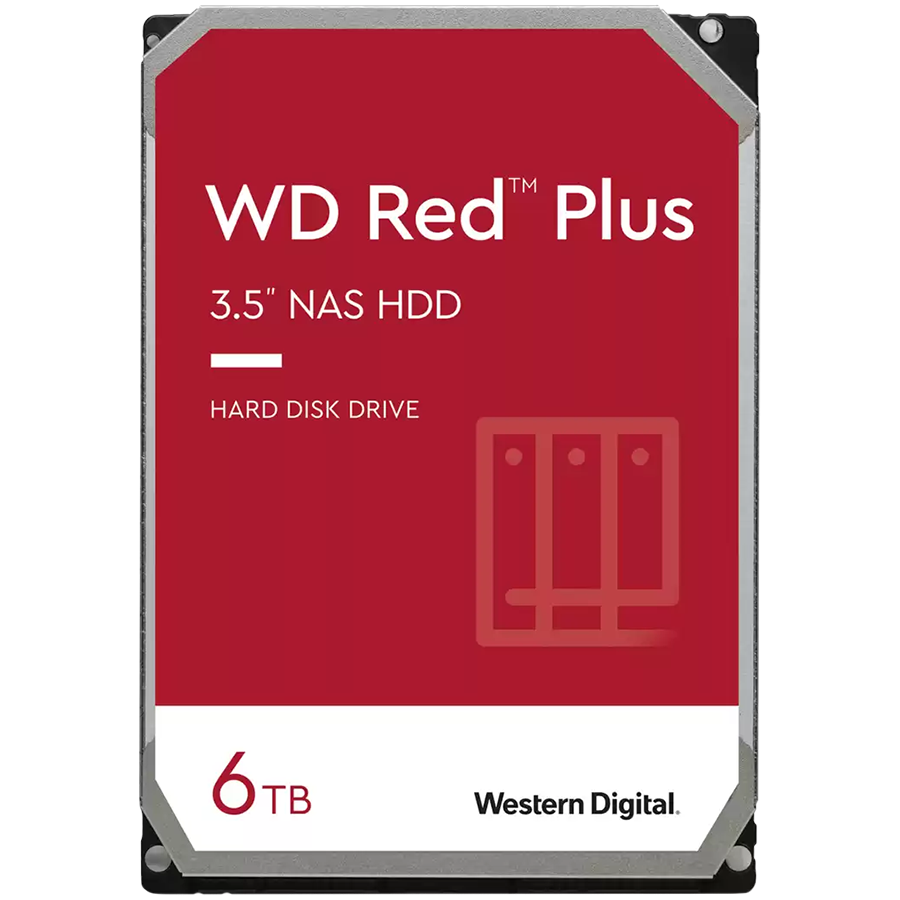 HDD NAS WD Red Plus (3.5”, 6TB, 256MB, 5400 RPM, SATA 6 Gb/s)