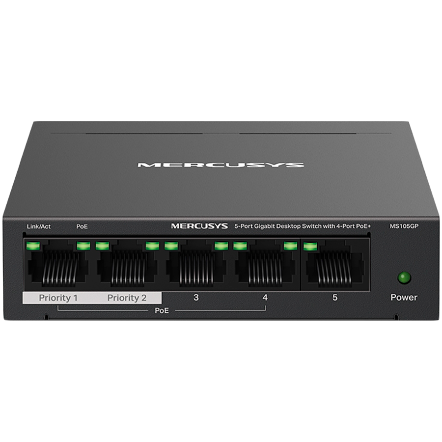 Mercusys MS105GP 5-Port Gigabit Desktop