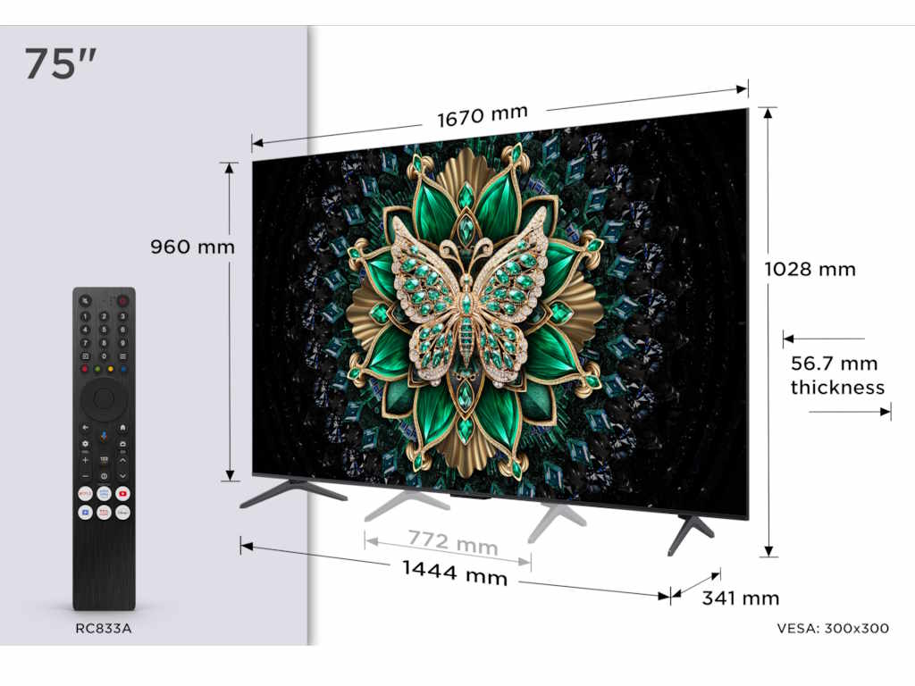 TCL 75″C6K 4K QD-Mini LED