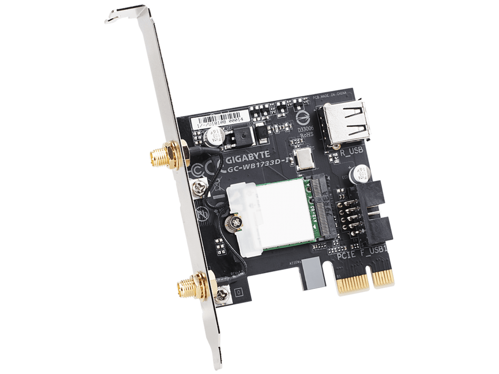 Gigabyte WIFI WB1733Dup to 1733Mbps;