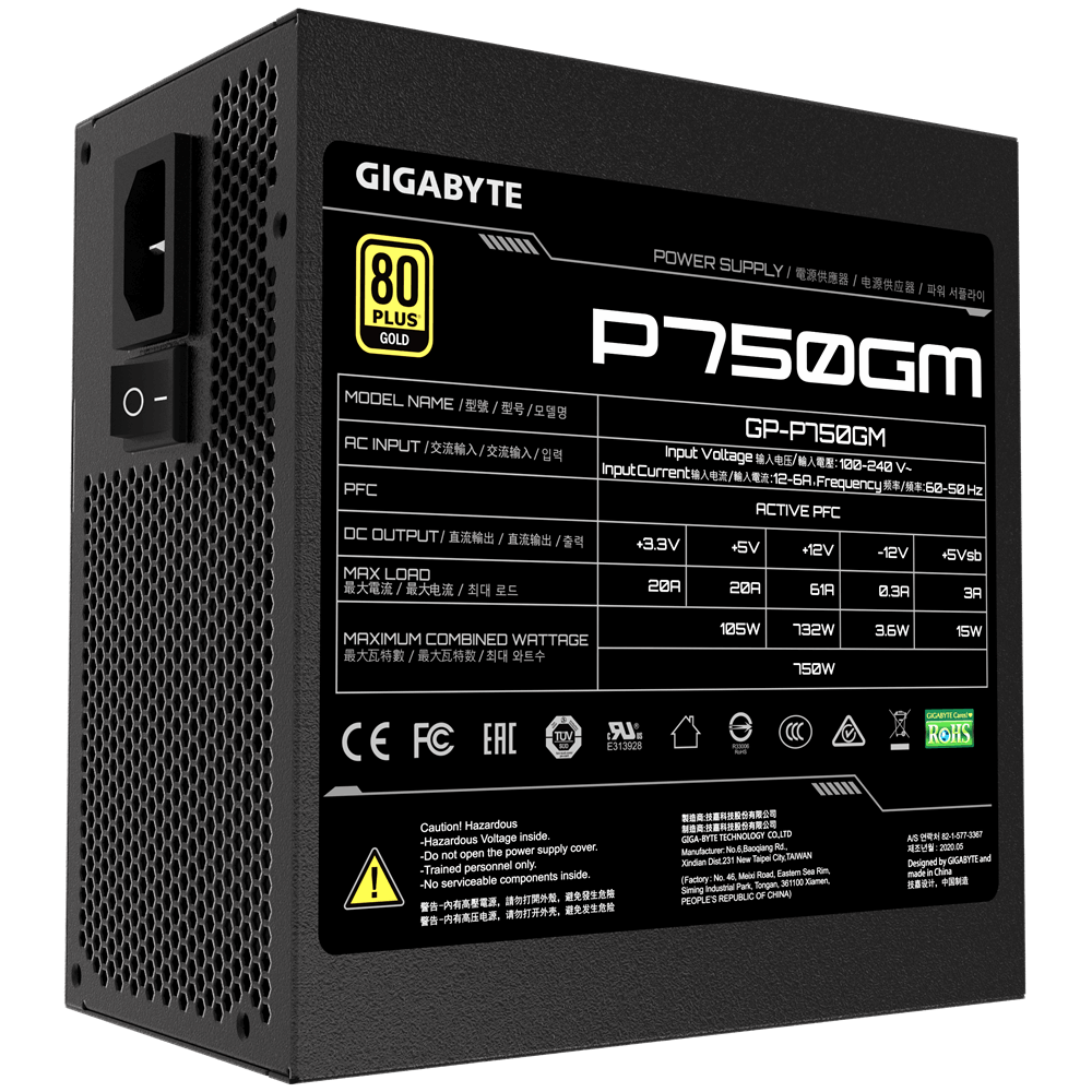 Gigabyte PSU 750W Gold Modular80+