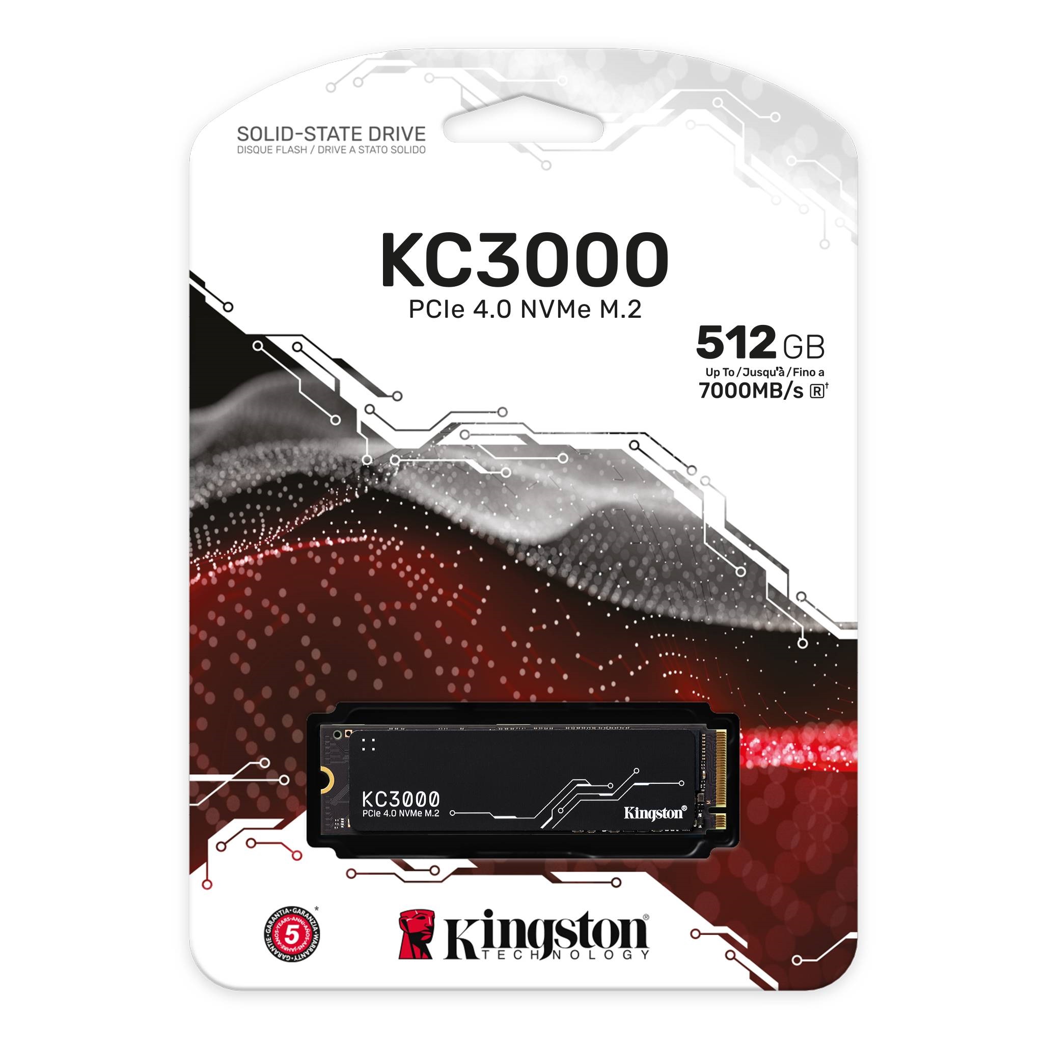 Kingston SSD 512GB KC3000M.2, NVMe